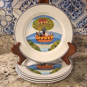 Villeroy & Boch 🔥 set of 4 desert plates NOAH'S ARK